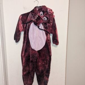 Plush Dinosaur Kids Costume - Maroon size 47"